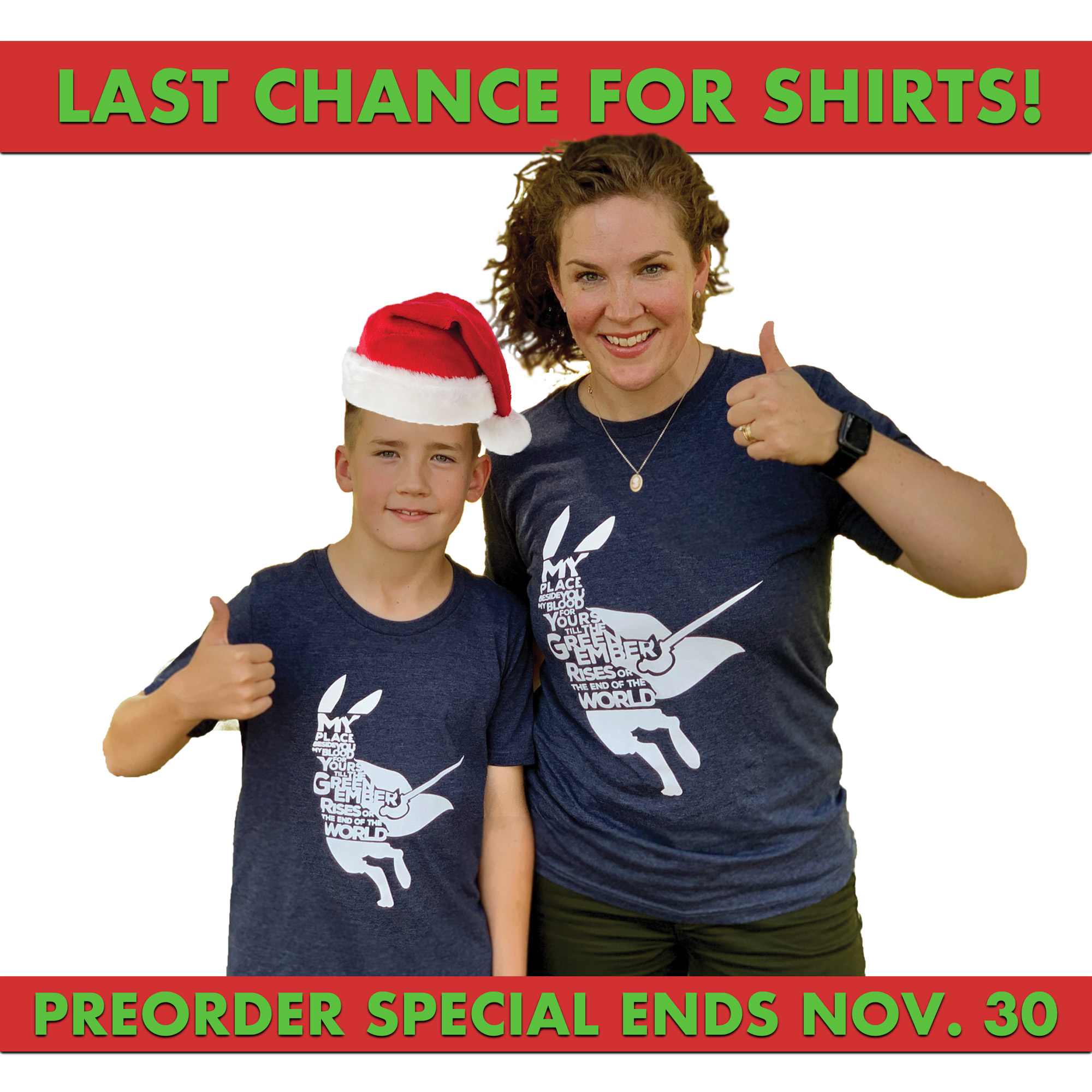Last Chance to Preorder “My Place Beside You…” Shirts for Christmas! Ends Nov 30.